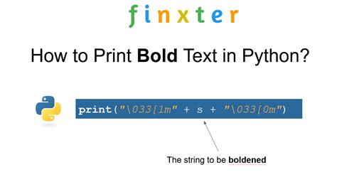 Fix Code Error: How To Print In Bold In Python